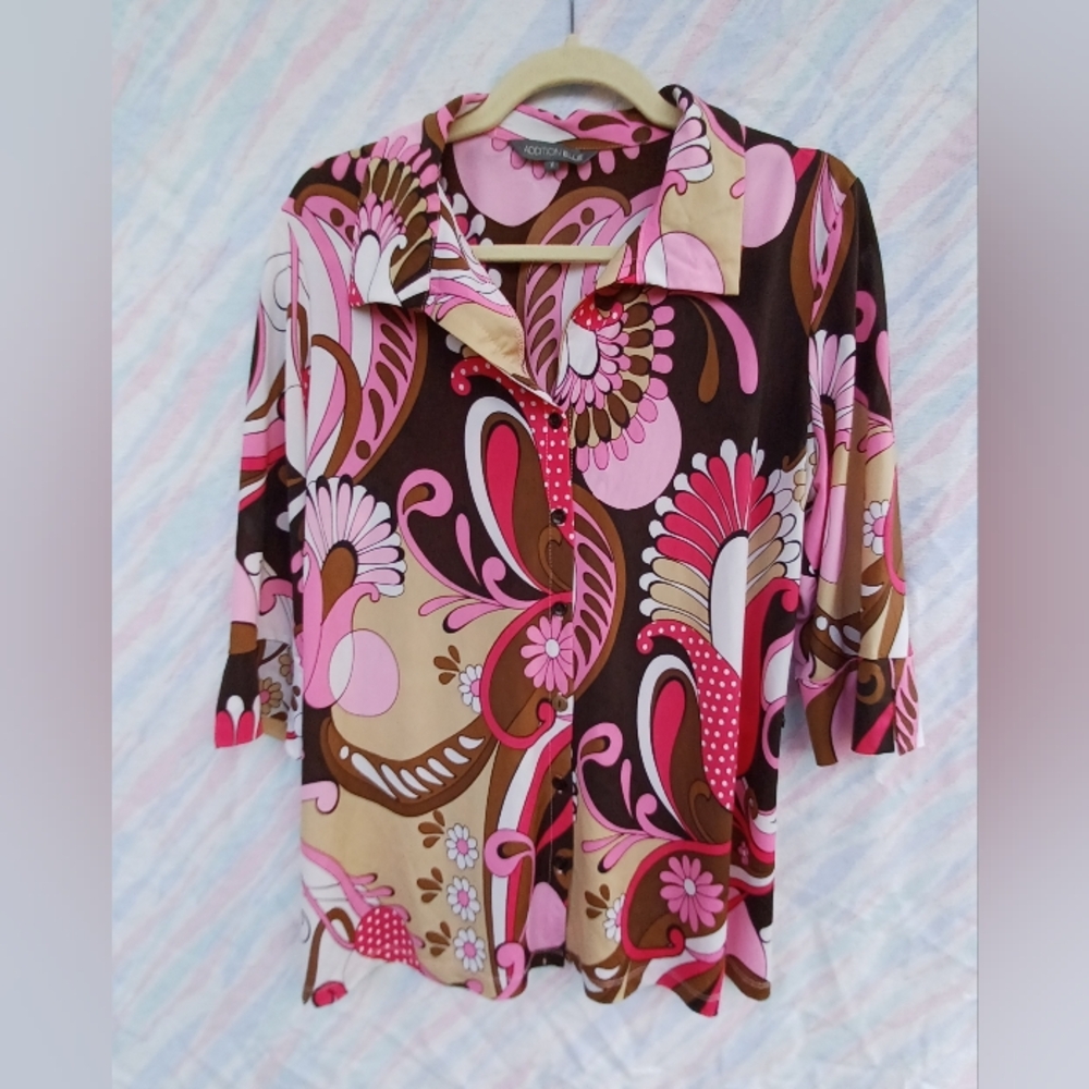 Y2K Addition Elle Floral and Paisley Blouse Girlhood Feminine 2000's Maximalist